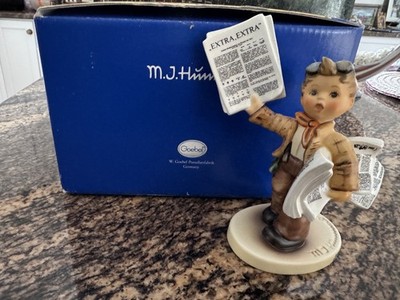 HUMMEL GOEBEL EXTRA EXTRA 4.5 INCH TALL 2002 FIGURINE HUM 2113 CLEARANCE!!!