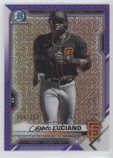 2021 Bowman Chrome Prospects Mega Box Purple Mojo Refractor Marco Luciano 1xd