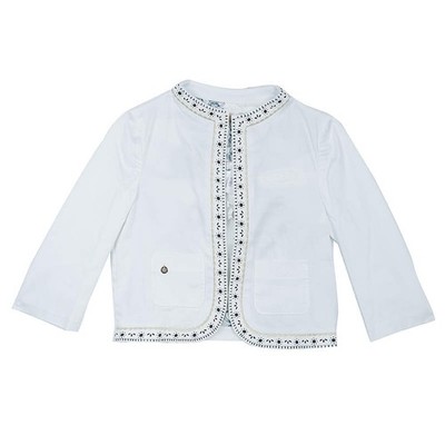 Roberto Cavalli Angels White LeatherTrim Jacket 8 Yrs