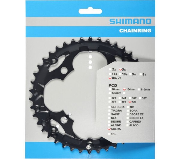 Shimano Fahrrad Kettenblatt Acera FC-M361 104 Mm 42 ZäHne-image