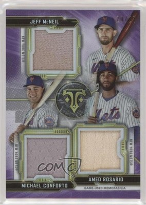 2020 Triple Threads Relic Combos Amethyst 20/27 Michael Conforto Jeff McNeil 1b8
