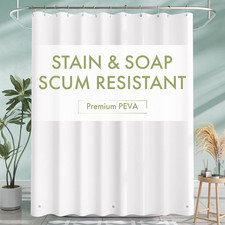 Extra Long Shower Curtain Liner, White Shower Curtain Liner 84 Inches Long, 72X8