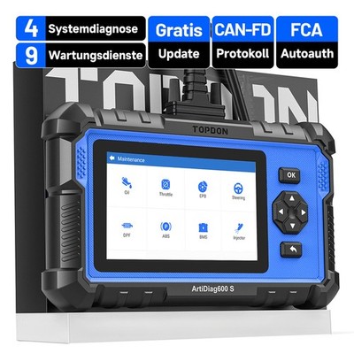 2026 TOPDON AD600S 2.0 Profi KFZ OBD2 Diagnosegerät Scanner DPF EPB BMS SAS ABS