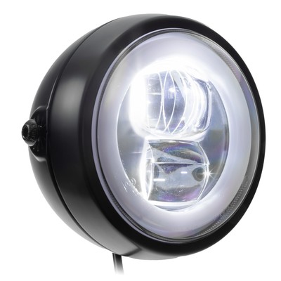 Motorrad Universal LED-Scheinwerfer ''Capsule 120'' schwarz E-geprüft