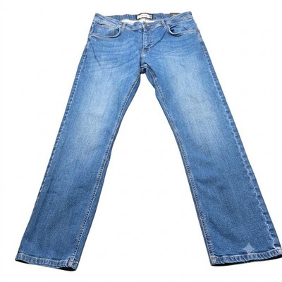 Crosshatch Forward Thinking Men's Jeans 36x31 Blue Denim Stretch Straight Leg