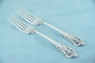 2 Wallace Grande Baroque Sterling Silver 7-1/2" Dinner Fork No Monogram — photo 1