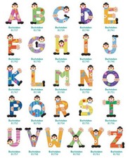 Sevi Hand Painted Wood Clown Letters A-Z - All NEW
