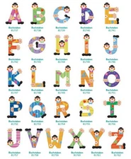 Sevi Hand Painted Wood Clown Letters A-Z - All NEW