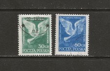 POLAND - 1952 USED CONGRESS OF NATIONS - DOVE PEACE - SCOTT 564-565 - G354
