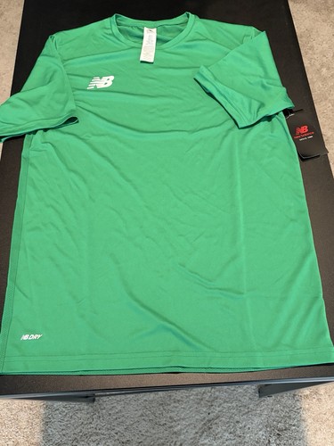 New Balance NB Dry Mens S Bright Green Athletic Performance T Shirt NWT MT71388