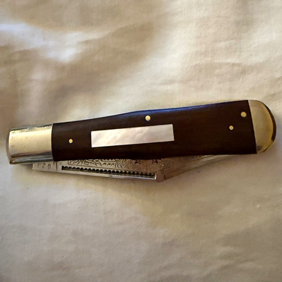 King of Kentucky 1201 Folding Pocketknife Wood Handle Stainless 1-Blade
