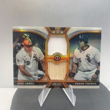 2023 Topps Tribute Dual Relics Frank Thomas José Abreu #DR-AT Orange /25 PSA 9