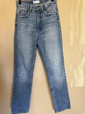 ZARA Women High Rise Straight Leg Jeans Blue Size 2 (EUR 34 / MEX 24) ZARA, 
