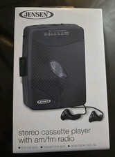 Jensen Stereo Cassette Player With Am/Fm Radio. Earbuds Included NIB