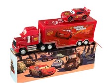 Disney Pixar Cars No.95 Lightening Mcqueen  Mack Truck Toys 1:55 Car W Box