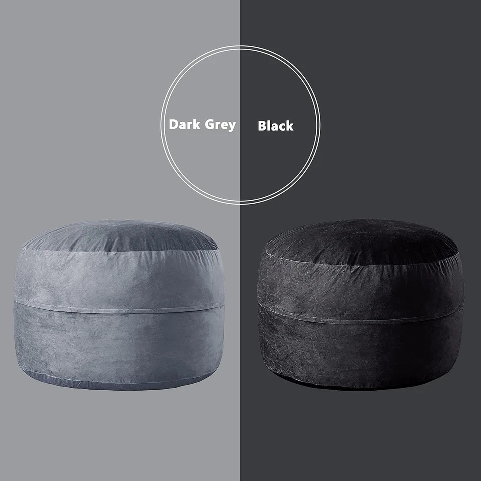 Silla WhatsBedding Bean Bag para adultos con relleno de espuma viscoelástica incluido, Big Kid Foto 3 de 4