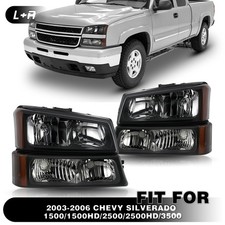 Pair For 2003-2006 Chevy Silverado 1500 2500 3500 Headlights Bumper Lamps Pair For 2003-2006 Chevy Silverado 1500 2500 3500 Headlights Bumper Lamps