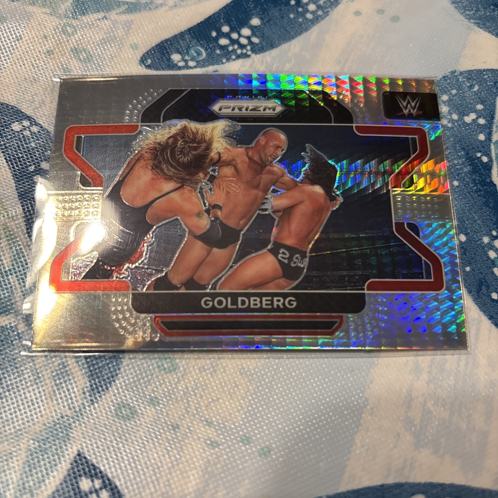 2022 Panini Prizm WWE #33 Goldberg Hyper Prizm
