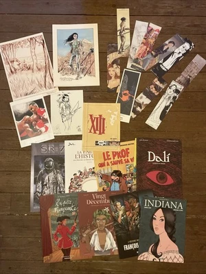 Lot de 10 dossiers de presse + Lot de 10 marque-pages + 4 ex-libris signés - BD - Photo 1/3