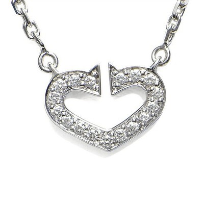 Cartier C Herz Collier 18K WG Diamant 5,2g