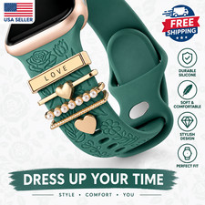 Flower Engraved Band Compatible with Apple Watch Bands for Women 40Mm 38Mm 41Mm