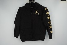 Jordan Jacket Kids Small Black Therma-Fit Hooded Puffer Coat Air Jordan
