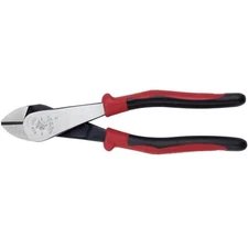 Klein Tools J248-8 Pliers, Made in USA, Diagonal Cutting 8-Inch, Red/Black NEW