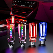 4 PCS USB Night Light Bulb, Portable Plug-In Retro Car Interior Ambient Lights,