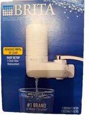 Brita Basic Tap Water Faucet Filtration System White