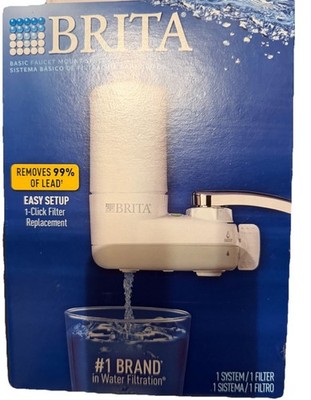 Brita  Basic Tap Water Faucet Filtration System White