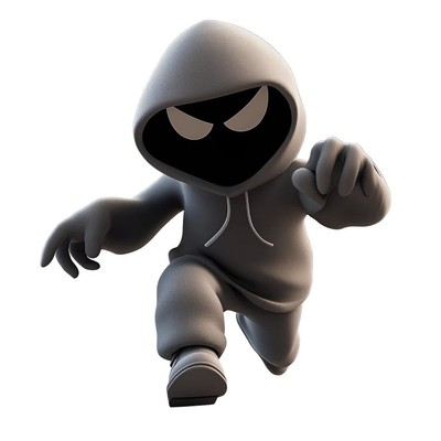 Sneaky Hooded Scammer Vinyl Car Decal Sticker   Waterproof & UV-Resistant 8''