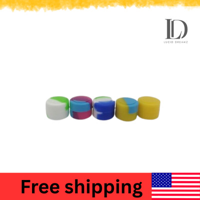 10-Pack  Silicone Tobacco Containers 22mm×17.5mm 2ml   Durable Storage Set