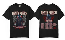 Five Finger Death Punch 20th Anniversary World Tour 2026 T-shirt