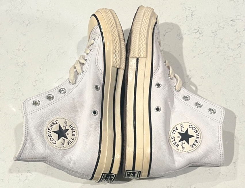 Converse Leather Upper Chuck 70 Hi 'White' 167064C Size Men 8