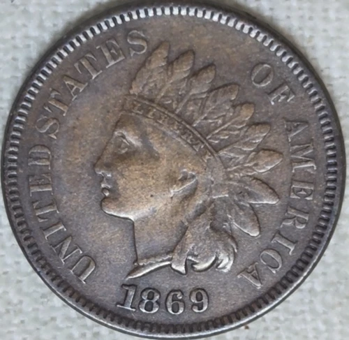 1869/69 Indian Cent VF+ or XF FS-303. Breaking Up Sets. Free Shipping