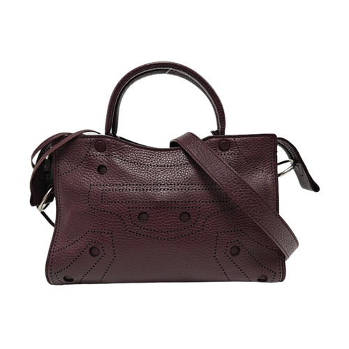 BALENCIAGA Classic City Handbags Leather Burgundy Free Shipping | Duties Paid