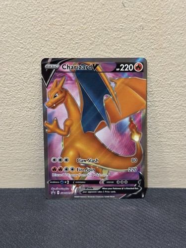 Pokémon TCG Charizard V SWSH 050 Black Star Promo Full Art Holo Promo MINT