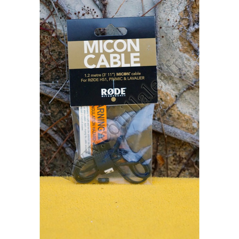 Câble Rode MiCon 1.2m Noir pour Réparer et Rallonger un Micro Revers