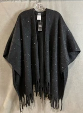 I.n.c Women's Black poncho Sweater Size OS Regular