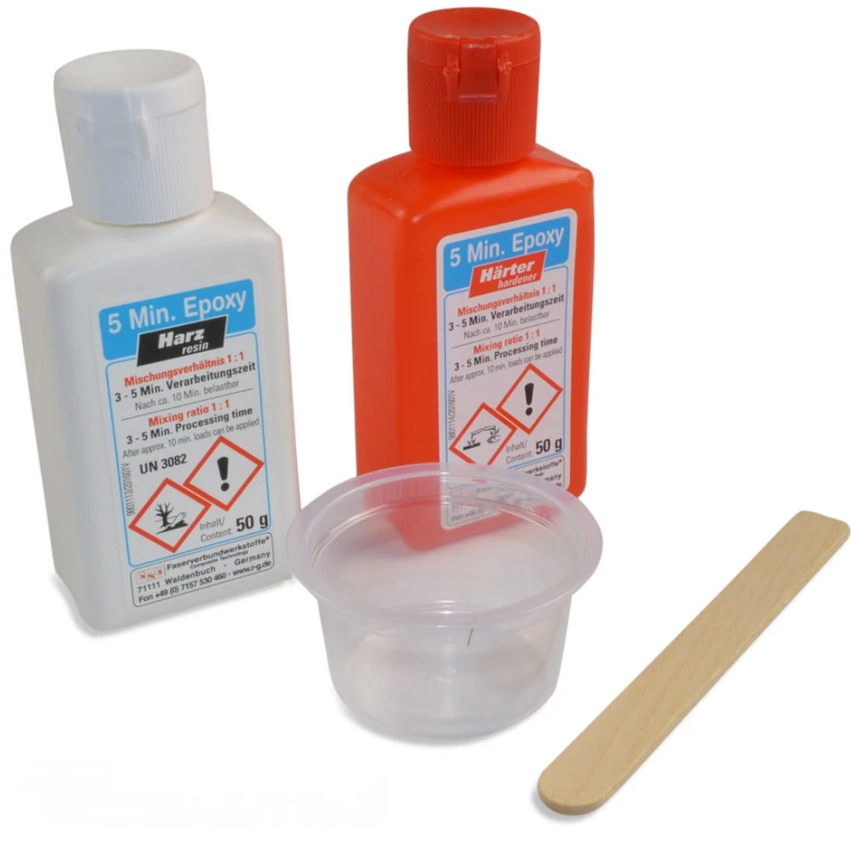 R&G 2K Kunststoffkleber Epoxy Epoxidkleber 100g 5 Minuten Schnellkleber Epoxidharz
