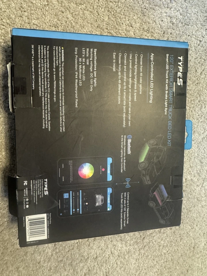 类型 S 120 英寸 LM56245 外部智能 LED 卡车床照明套件 全新 — 第 2/3 张图片