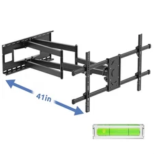 Long Arm TV Wall Mount for Most 43 to 90 inch Flat&Curved TVs, Dual Arm Full ...