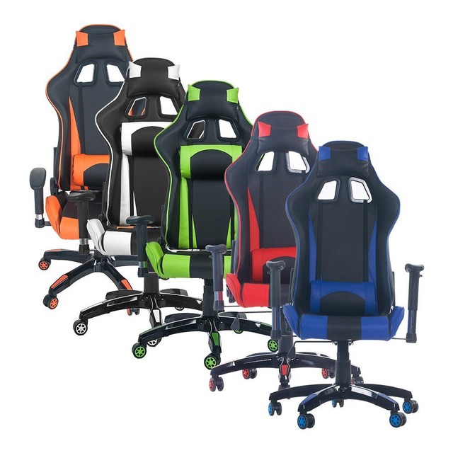 Merax Race Car Style Office Gaming Chair Ergonomic Recliner Footrest Armrest