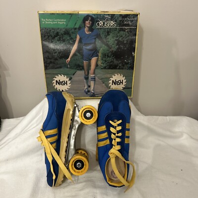 Vintage Nash Cruisers Roller Skates Boys 5 Girls 7 In Original Box