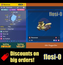 6IV Shiny Revavroom Pokemon Scarlet and Violet