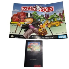 Monopoly Super Nintendo Instruction Booklet Poster Set 1992 Parker Brothers Re