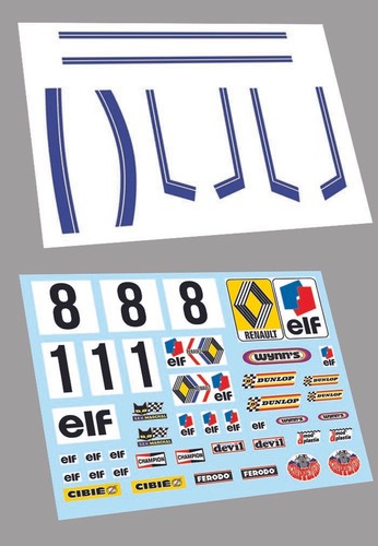 STICKERS POUR RENAULT 12 GORDINI R12 SCALEXTRIC SOLIDO NO DECAL SLOT DCS031 - Foto 11 di 11