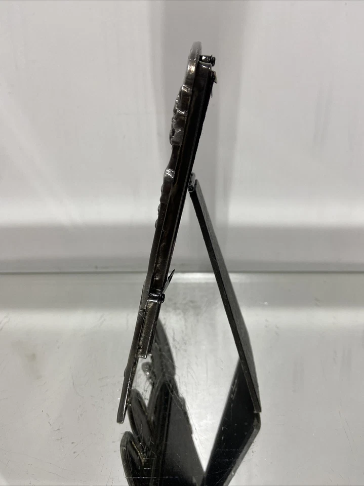 Pewter Metal Wedding Picture Frame Just Married Old Fashion Horse Drawn - Image 4 of 4