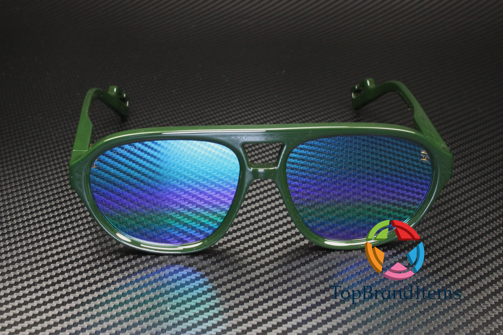 GUCCI GG1239S 003 Pilot Navigator Injection Green Grey 58 mm Men's