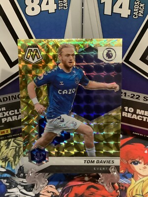 2021-22 panini mosaic premier league soccer TOM DAVIES Reactive Gold Prizm